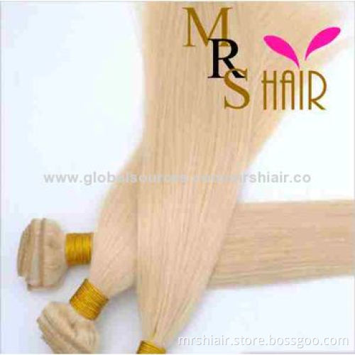 6A Unprocessed Color #613 Blonde European Remy Hair Straight Extensions